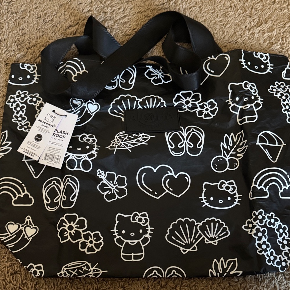 ALOHA Collection Black and White Tote Bag